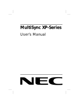NEC MultiSync® XP21 Owner's manual