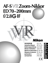 Nikon AF-S VR 70-200mm f/2.8G IF-ED User manual