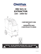 Nilfisk MX 521 H EXTRACTOR User manual
