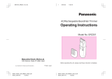 Panasonic er 2301 Owner's manual