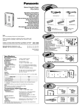 Panasonic RQSX53 Operating instructions