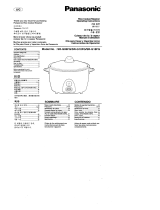 Panasonic SR'GO6FG/SR.G10FG/SR.GI8FG User manual