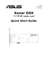 Asus XonarDSX User manual