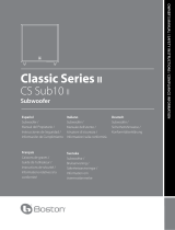 Boston Acoustics CSSUB10II User manual