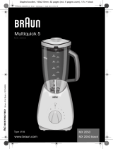 Braun Blender MX 2050 BLACK User manual