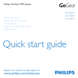 Philips SA3VBE08 Quick start guide