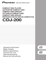 Pionner cdj 200s single cd player User manual