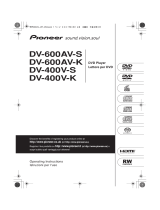 Pioneer DV-600 AV User manual