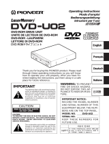 Pioneer DVD-U02 User manual