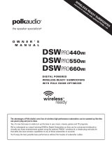 Polk Audio DSW PRO 440  User manual