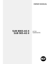 RCF Sub 8003-AS II User manual