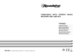 Roadstar TTR-8633 Owner's manual