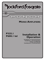 Rockford Fosgate Punch P325.1 User manual