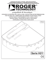 Roger Technology 230v Set H21/510 Installation guide