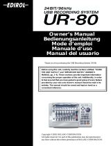 Edirol UR-80 Owner's manual