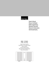 Rotel RB1090 User manual