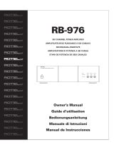 Rotel RB-976 User manual