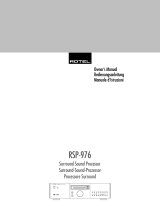 Rotel RSP-976 Owner's manual