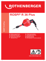 Rothenberger Electric drain cleaner ROSPI R 36 Plus User manual