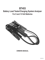 Schumacher BT453 Battery Load Tester/Charging System Analyzer Owner's manual