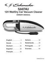 Schumacher SA874U 12V Wet/Dry Car Vacuum Owner's manual