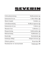 SEVERIN KA 4031 Coffee Maker Owner's manual