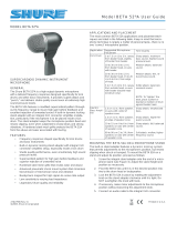 Shure Beta 52A Dynamisches Mikrofon User manual