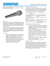 Shure Beta 58 A Mikrofon User manual