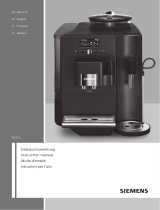Siemens Fully automatic coffee machine User manual
