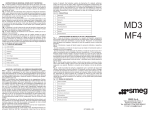 Smeg MD3 User manual