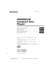 Sony CDX-5100RDS User manual