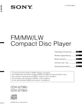 Sony CDX-GT39U Owner's manual