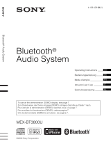 Sony MEX-BT3800U User manual
