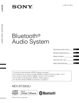 Sony MEX-BT3900 Owner's manual