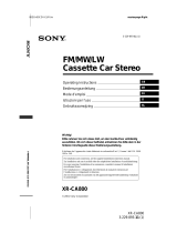 Sony xr ca 800 Owner's manual