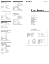 Sony XS-6038MK3 User manual