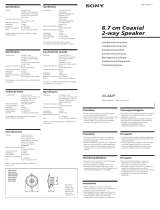 Sony XS-A82P User manual