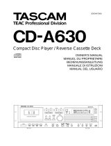 Tascam CD-A630 Owner's manual