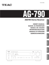 TEAC AG-790 Owner's manual