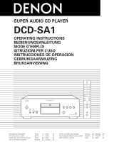 Denon DCD-SA1 User manual