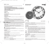 TFA Analogue designer wall clock with metal frame User manual