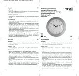 TFA Analogue Wall Clock with Frame Made of Beech User manual