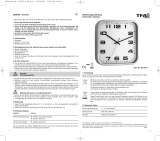 TFA Analogue Wall Clock with Metal Frame User manual