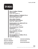 Toro 25cm Cordless Trimmer User manual