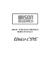 Unison Research Unico CDE User manual