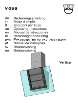 V-ZUG Vertica Operating instructions