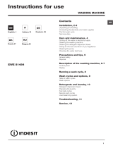 Indesit EWE 81484 B EU User guide