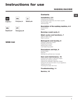 Hotpoint-Ariston WMD 942K Owner's manual