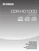 Yamaha CDR-HD1000 Owner's manual