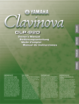 Yamaha Clavinova CLP-920 User manual